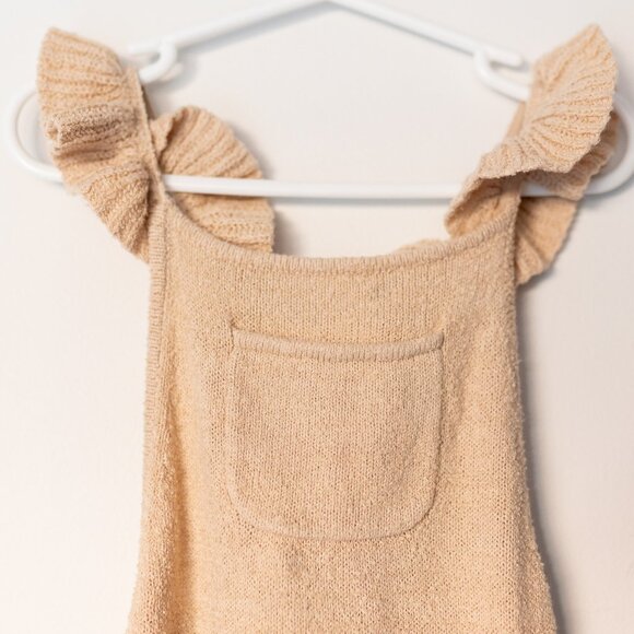 Zara soft knit ruffle overalls - Picture 3 of 3